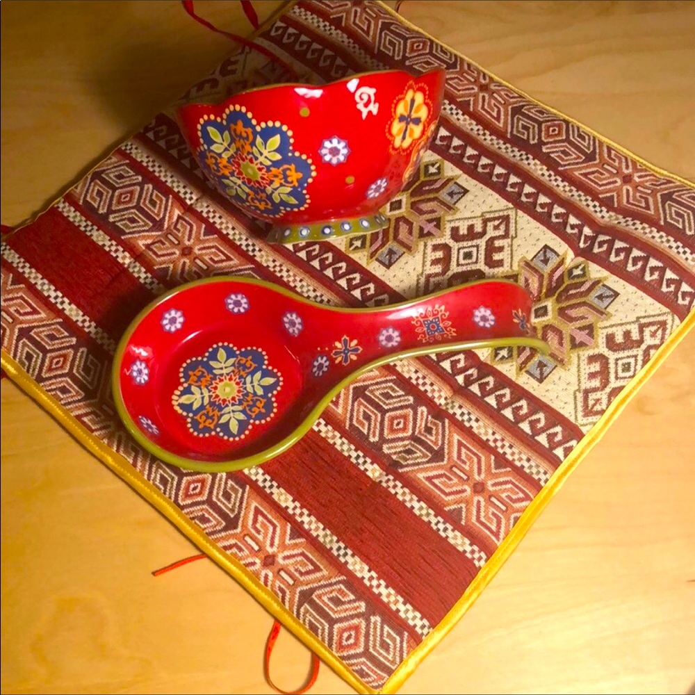 Gift set spoon rest and vase